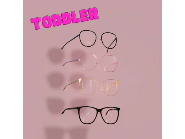 Alpha Toddler Eyeglasses FREE - The Sims 4 Custom Content