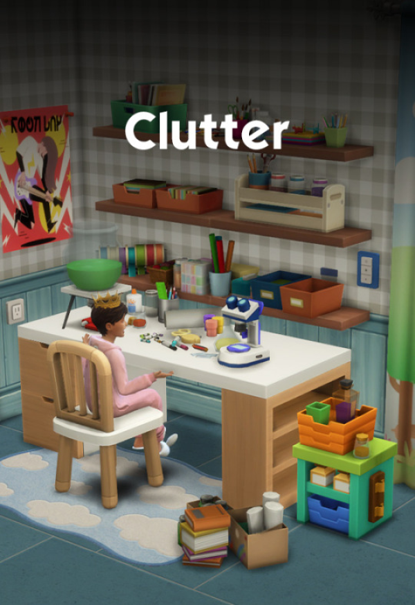Maxis Match School Supplies Clutter by simsfinds - The Sims 4 Custom Content