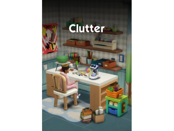 Maxis Match School Supplies Clutter - The Sims 4 Custom Content