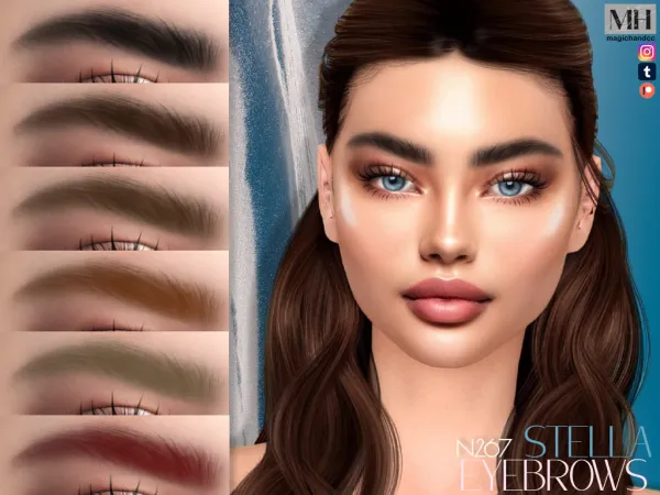 Alpha Stella Eyebrows N267 - The Sims 4 Custom Content