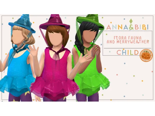 Alpha Flora Fauna and Merryweather Child [AnnaBibi] by anna_bibi - The Sims 4 Custom Content