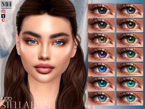 Alpha Stella Eyes N179 - The Sims 4 Custom Content