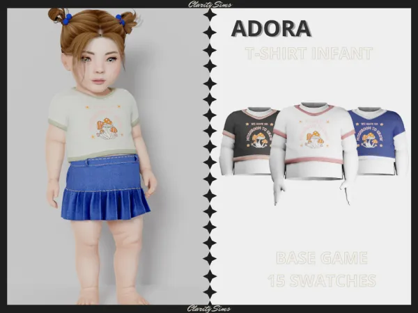 Alpha Adora T shirt Infant - The Sims 4 Custom Content