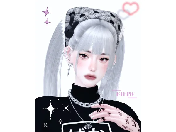 Alpha [KIKIW]Miffy rabbit hairpin by KIKIW - The Sims 4 Custom Content
