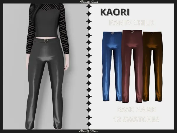 Alpha Kaori Pants Child - The Sims 4 Custom Content