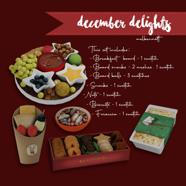 Mix December Delights Collection by melbennett - The Sims 4 Custom Content