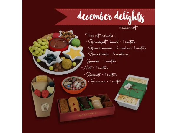 Mix December Delights Collection - The Sims 4 Custom Content