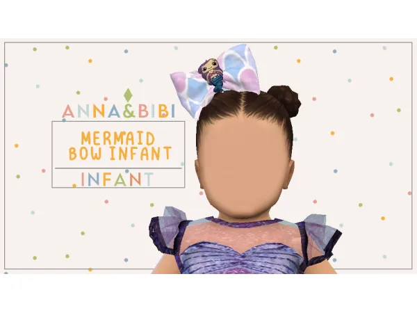Alpha Mermaid bow [AnnaBibi] by anna_bibi - The Sims 4 Custom Content