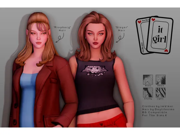 Maxis Match IT GIRL COLLECTION IMVIKAI DAYLIFESIMS COLLAB by daylifesims - The Sims 4 Custom Content