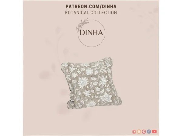 Mix Botanical Collection Pillow - The Sims 4 Custom Content