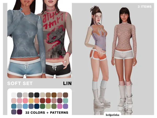 Mix Soft set Lin by helgatisha - The Sims 4 Custom Content