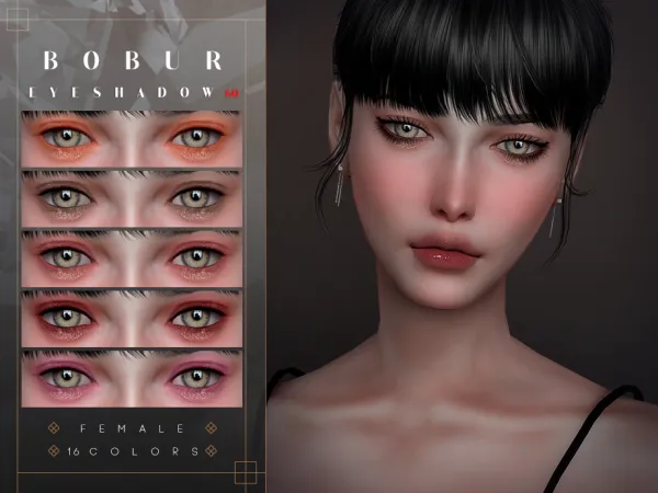 Alpha Glitter Eyeshadow by bobur - The Sims 4 Custom Content