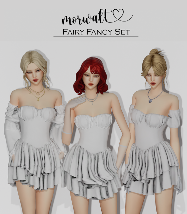Alpha Fancy Fairy Dress by simsfinds - The Sims 4 Custom Content