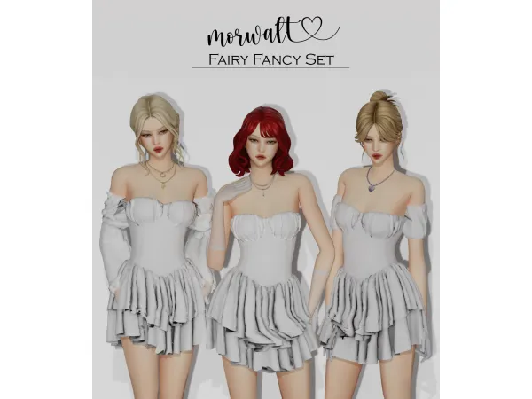 Alpha Fancy Fairy Dress - The Sims 4 Custom Content