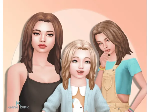 Maxis Match Dynamic Hairstyle UPDATE by kiarazurk - The Sims 4 Custom Content