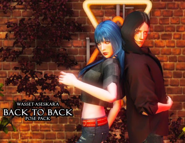 BACK TO BACK poses for Sims 3 by simsfinds - The Sims 3 Custom Content