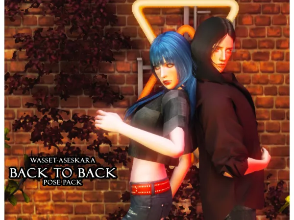 BACK TO BACK poses for Sims 3 - The Sims 3 Custom Content