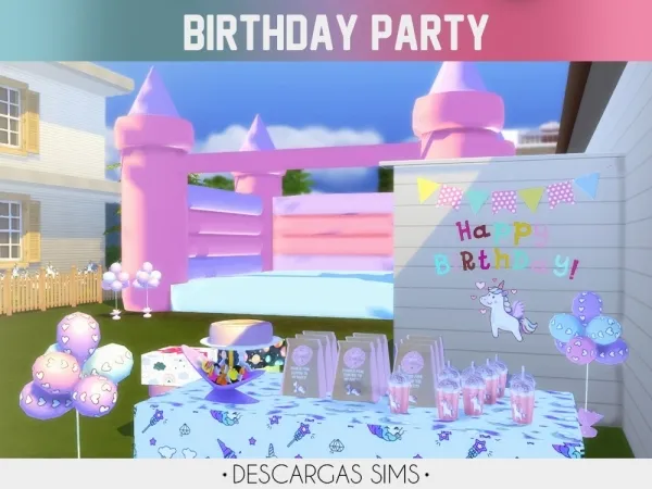 Alpha Birthday Party by descargassims - The Sims 4 Custom Content