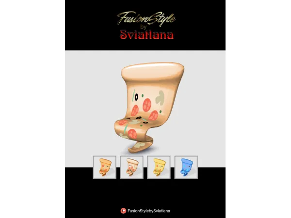 Mix Pizza chair for cafe - The Sims 4 Custom Content