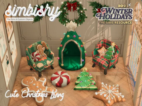 Maxis Match Cute Christmas Living - The Sims 4 Custom Content