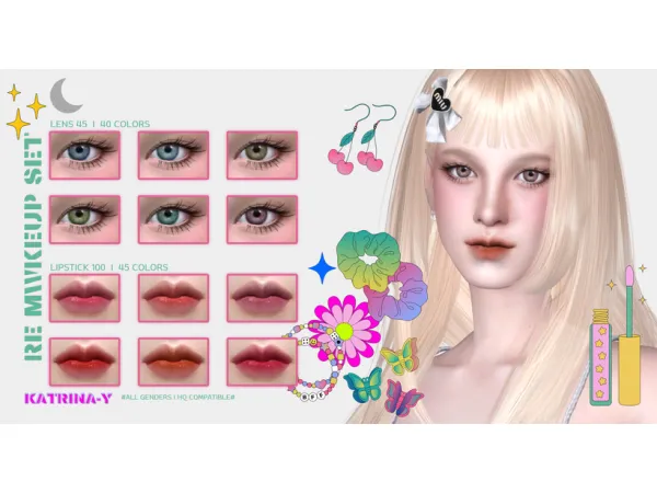 Alpha Re Makeup Set - The Sims 4 Custom Content