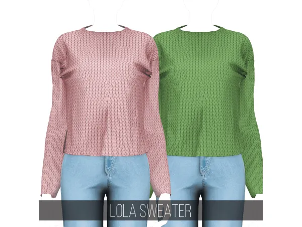 Alpha LOLA SWEATER - The Sims 4 Custom Content