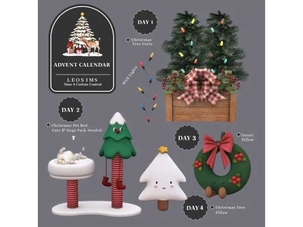 Alpha Advent Calendar Day 1 2 3 4 - The Sims 4 Custom Content
