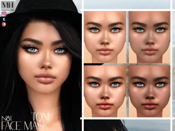 Alpha Toni Face Mask N81 by magichandcc - The Sims 4 Custom Content