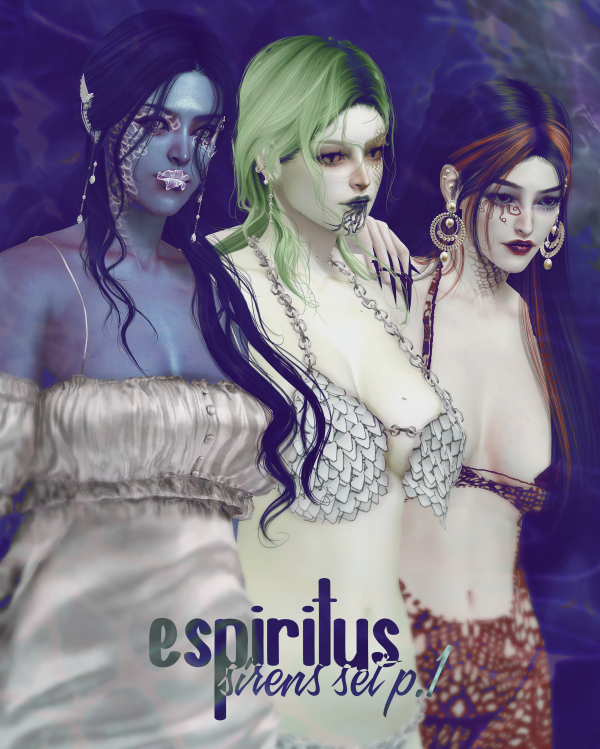 Alpha espiritus sirens set (p1) by simsfinds - The Sims 4 Custom Content