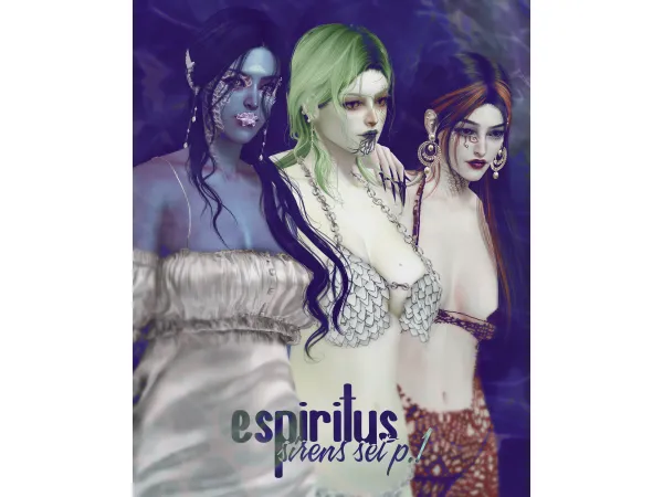 Alpha espiritus sirens set (p1) by sanctus espiritus - The Sims 4 Custom Content