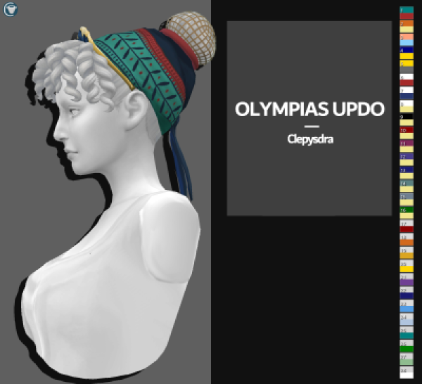 Mix Olympias Updo by simsfinds - The Sims 4 Custom Content
