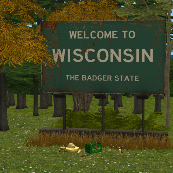 Grungy State Signs by simsfinds - The Sims 2 Custom Content