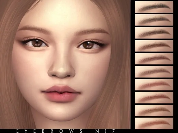 Alpha Eyebrows N17 - The Sims 4 Custom Content