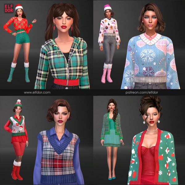 Maxis Match 2023 November Set Part 2 by elfdor - The Sims 4 Custom Content