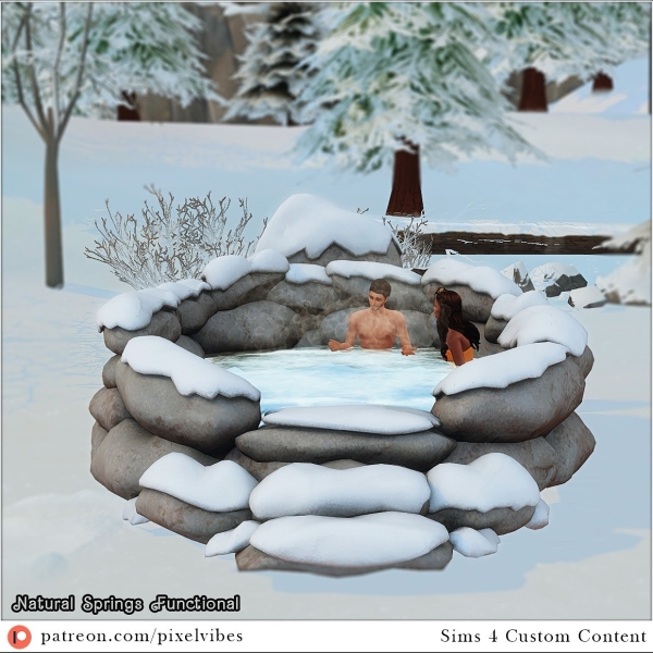 Alpha Natural Hot Springs by pixelvibes - The Sims 4 Custom Content
