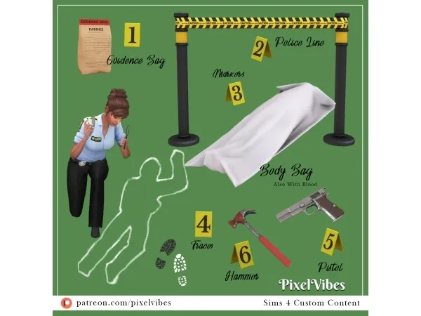 Alpha Crime Scene - The Sims 4 Custom Content