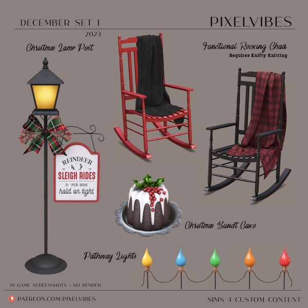 Alpha December 2023 Set 1 by pixelvibes - The Sims 4 Custom Content