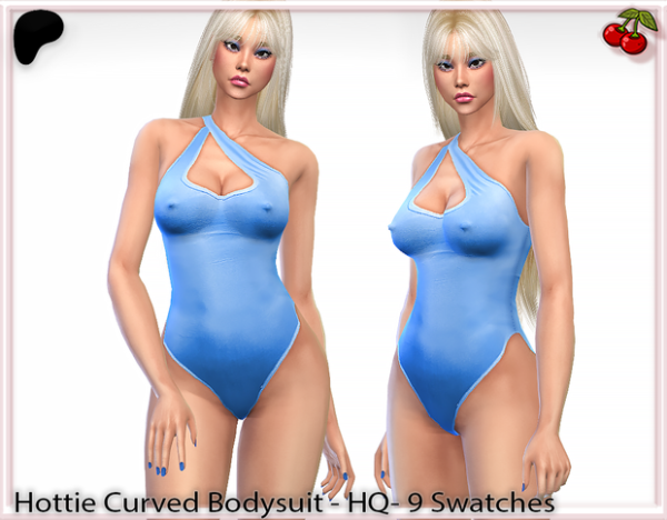 Alpha E girl AUNTUM Curved Bodysuit by simsfinds - The Sims 4 Custom Content