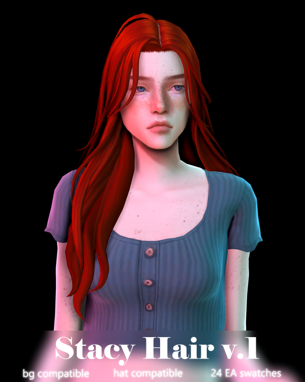 Maxis Match Stacy Hair by simsfinds - The Sims 4 Custom Content