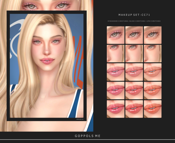 Mix GPME GOLD MAKEUP SET CC71 by simsfinds - The Sims 4 Custom Content