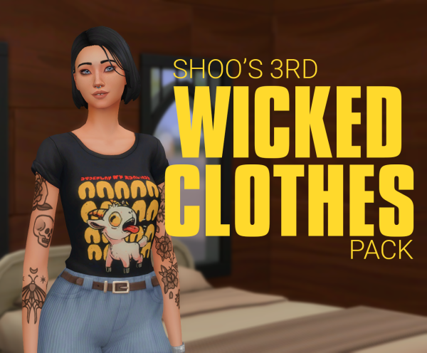 Maxis Match 3rd WICKED CLOTHES PACK (fem frame) by simsfinds - The Sims 4 Custom Content