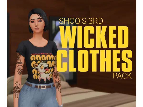 Maxis Match 3rd WICKED CLOTHES PACK (fem frame) by Shooshed - The Sims 4 Custom Content