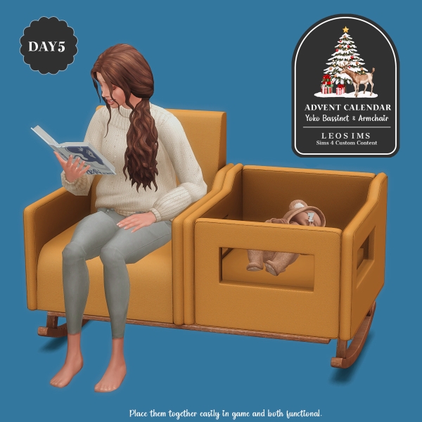Maxis Match Yoko Bassinet Armchair by leosims4cc - The Sims 4 Custom Content