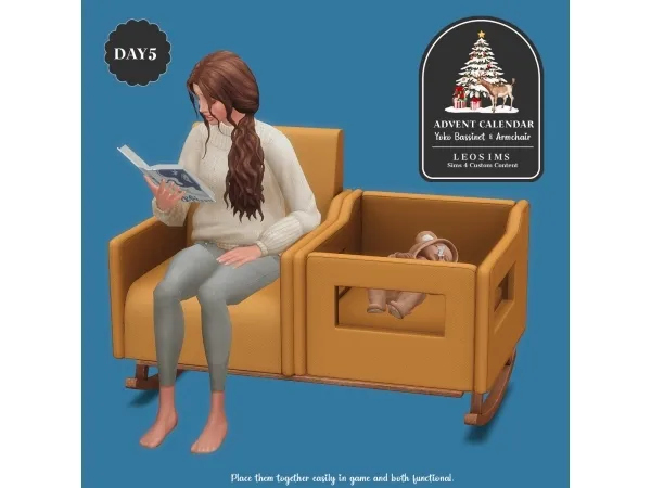 Maxis Match Yoko Bassinet Armchair - The Sims 4 Custom Content