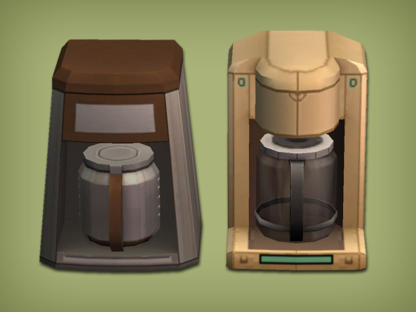 4to2 Cafe Immodere and Joe Jockey Coffee Machines by simsfinds - The Sims 2 Custom Content