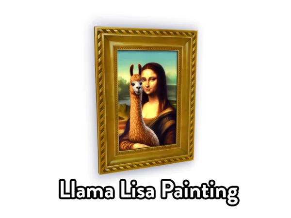 Maxis Match llama lisa painting - The Sims 4 Custom Content