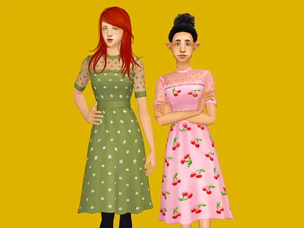 janika31s 4t2 EP11 Dress Ruffle - The Sims 2 Custom Content