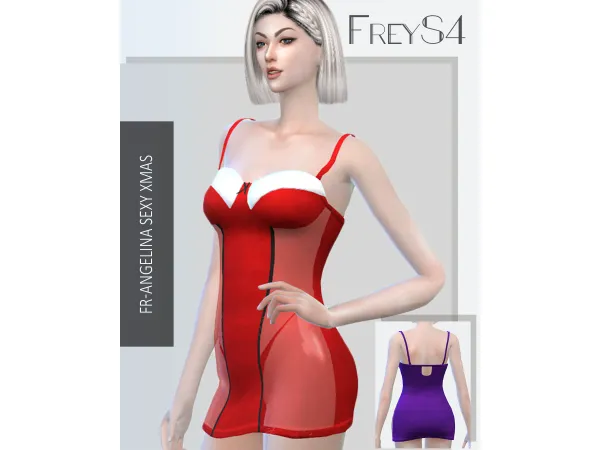 Alpha FR_Angelina sexy xmas - The Sims 4 Custom Content