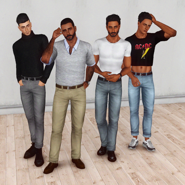 4t3 Conversion Ropes Jeans and Chinos by simsfinds - The Sims 3 Custom Content