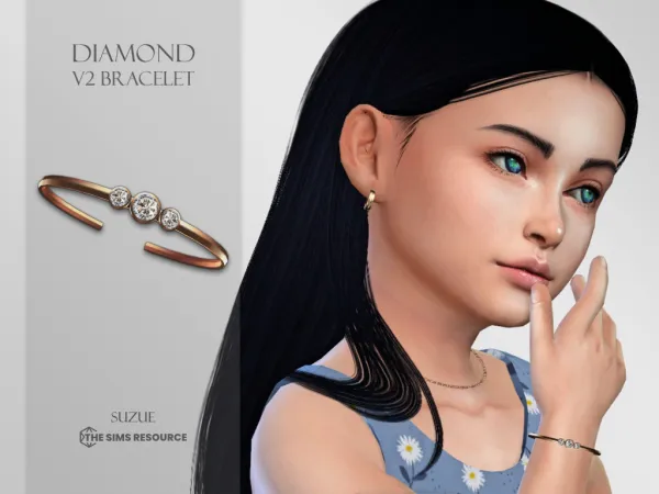 Alpha Diamond V2 Bracelet Child - The Sims 4 Custom Content